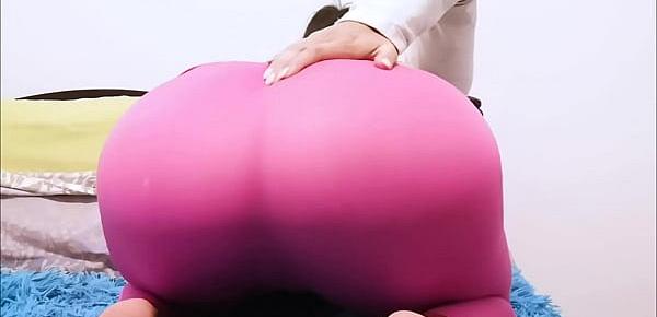  Girl Sensual Spanking Big Butt and Masturbate Pussy - Closeup